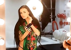 We will at no time forget this casting - coz our fresh model Mirella came to work with us for the 1st time. We love her lengthy hair - not to mention 