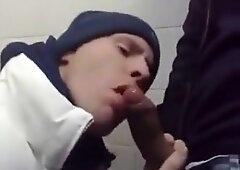 Public Toilet Cubicle Blowjob.