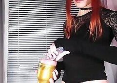 Bodysuit, Flashlight, and Cum