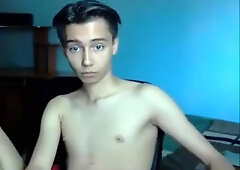 A Beautiful Smooth Boy With Nice Eyes Masturbates