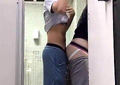 I munched my gay-for-pay bro's bum in the public douche