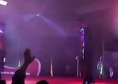 Beautiful men give the crowd some public gay fucking