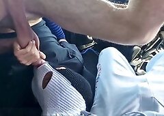 Big cock masturbate, cute femboy, public