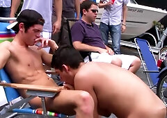 College twink enjoys sucking cocks until his mouth is filled with cum