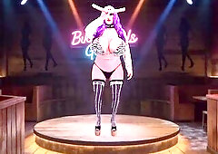 Juggsy is a large breasts female masking sissy. This is a messy talking movie scene! Juggsy is working a gig at the bikini Angels Go-Go Club. This lar