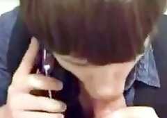 Twink Takes Big Cock Anal and Blowjob in Public Stall