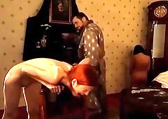 Old fat guy fucking young blonde teen