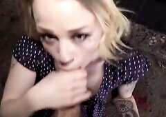 Public floozy POV screwed on public place 4 cash after casting