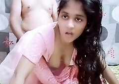 Indian bhabhi with huge jiggly boobs takes it from behind