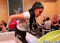 Public messy sex video