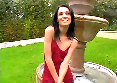 Small tits whore in sexy threesome