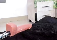 Blonde tranny shemale solo masturbation