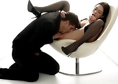 Watch Brunette Beauty Scream Loudly And Fuck - Kristof Cale And Arwen Gold