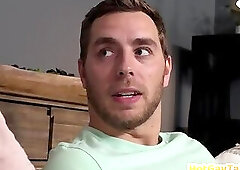 Foot fetish jock rims n fucks BFs hairy ass after throating