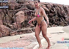 wearing a small pink belt bikini left me very concupiscent.