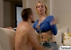 Seductive,experienced wife swapper,Gracie Jane,seduces hot stud Dante Colle.Its his first-time swapping so he is nervous but she makes sure all of his