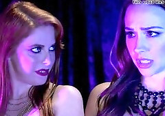 Chanel Preston and Penny Pax undress their bad waitress exposed and properly castigate her, inside and out