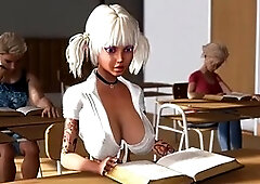 First anal! Black guy plays with a young slut blonde in the dungeon