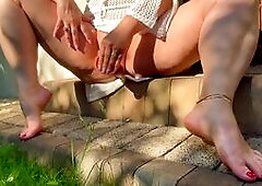 Watch this horny girl get naughty in public! She loves to masturbate and squirt, and she's not afraid to show it. See her real orgasms and public