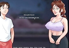 2D Porn Game, Summertime Saga clip 115 - 2 Nerds Eating the Old Neighbour