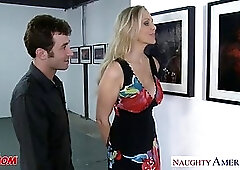 Voluptuous blonde woman with big tits, Julia Ann got her daily dose of steamy fuck