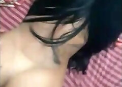 Thick young TS chick getting fuckedin the booty by clients