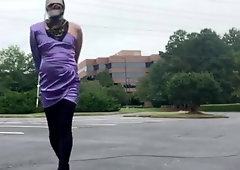 Scarf restrain bondage bi-atch Outdoor