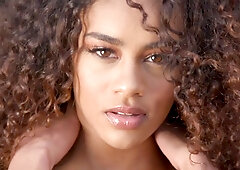 Black model hot girl Scarlit Scandal in a super sexy striptease for Playboy