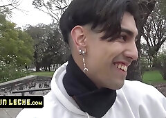 Latina Leche - Lucky Stud Meets Adorable Skater Boy & Makes Him Suck His Hard Dick