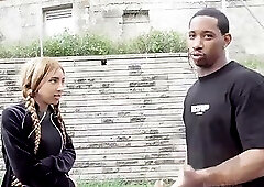Black Guy With Huge Cock Fucks Me on the Street and Cums in My Ass - Luna Blackx