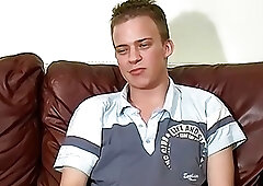 British teenager jerks off his cock solo