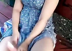 Sexymandy squirting by the river. Public - outdoor - PREVIEW