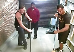 Black hunk gets to bang two of his workers