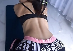 Fit brunette Lilu Moon seduces the coach and gets a brutal deep throat fuck with a facial finish