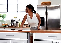 BRAZZERS - Small Ryan Reed Gets Her Dude's And Her Client's Cum All Over Her Face After A Wild Bang