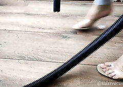 Vacuuming up nail clippings two