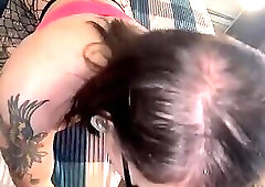 Trans slut Jaymie Jameson enjoys BBC in all her holes POV