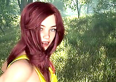 The Sexy Blonde Slut In The Forest