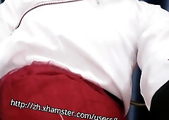 Miss Lyn performs getting off in Han Costume