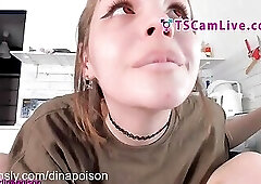Captivating Trap Girl SheBabe flogging her prick at Live Webcam Show Part 2