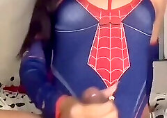 Boss asked me to change my bikini to Spiderwoman