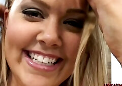 If u like 'em large ol bouncin butts, u're in the right place! Sexually excited little vixen Amber Peach does it all likewise, taking dong i