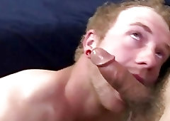 Curly haired fucker bangs his babe's tight ass