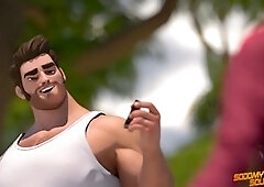 Animated civilian in a wild adventure