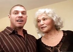 Granny And A Young Cock @ Grandma's Hairy Pussy