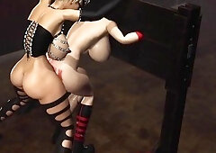 Hardcore Dickgirl Fucks Hard A Sexy Harley Quinn In The Basement