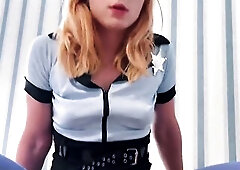 Hot Cutie Arranged Surprise and Sat on My Face in Police Costume