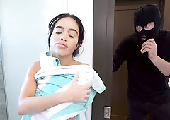 Victoria June's panties are so awesome the break in wasn't successful and she fucked the robber
