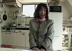 Kiyoe Majima's Sensual Solo Pleasure With Vibrator for Her Mature Hairy Pussy