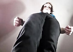 T-Angel / Femboy dominatrix-bitch steps on u and smokes in your face